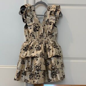 Buddy Love Gold and Black Floral Mini Dress